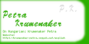 petra krumenaker business card